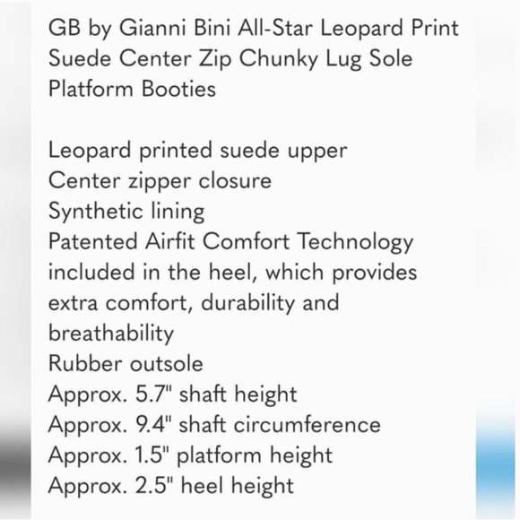 Gb by Gianni Bini Leopard print chunky boots - Picture 3 of 7